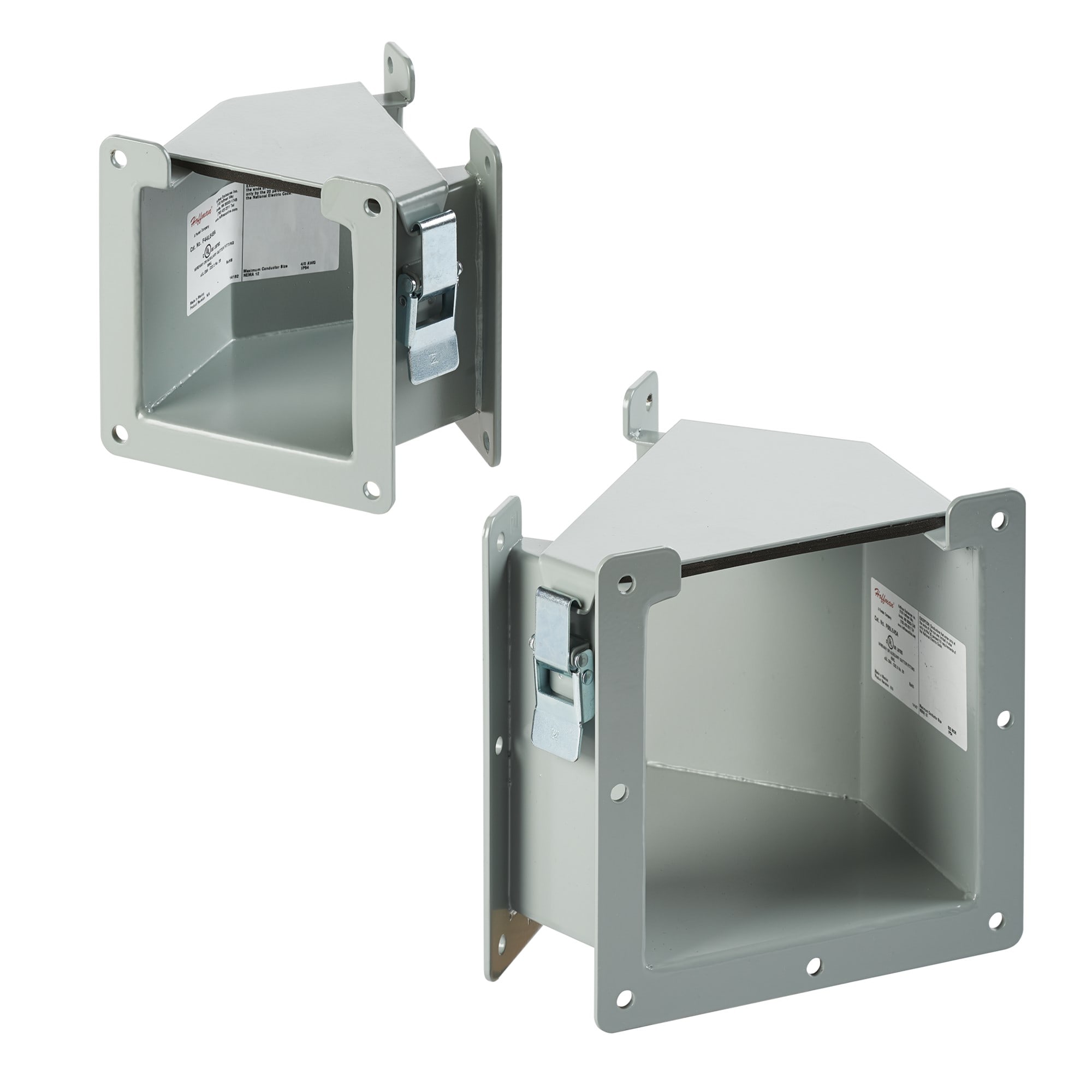 NVENT HOFFMAN - HOFF22LE45B Gomito a 45 gradi con apertura interna, 2,50x2,50, grigio, acciaio