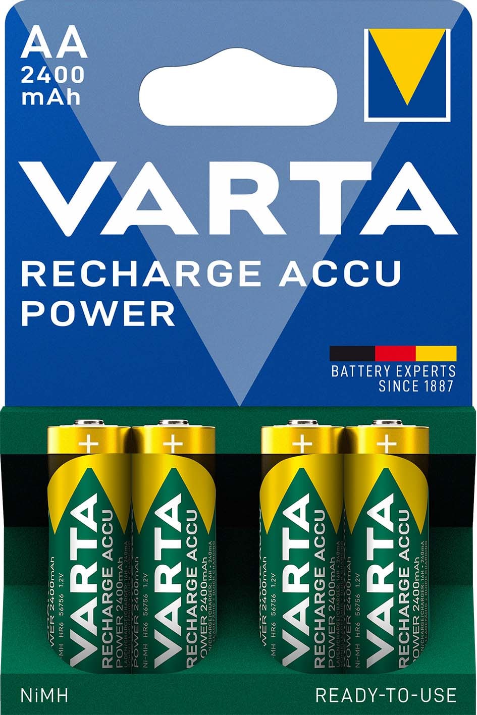 VARTA CONSUMER BATT - VAT56756101404 AA (STILO) RECH. ACCU POWER 2400MAH X4
