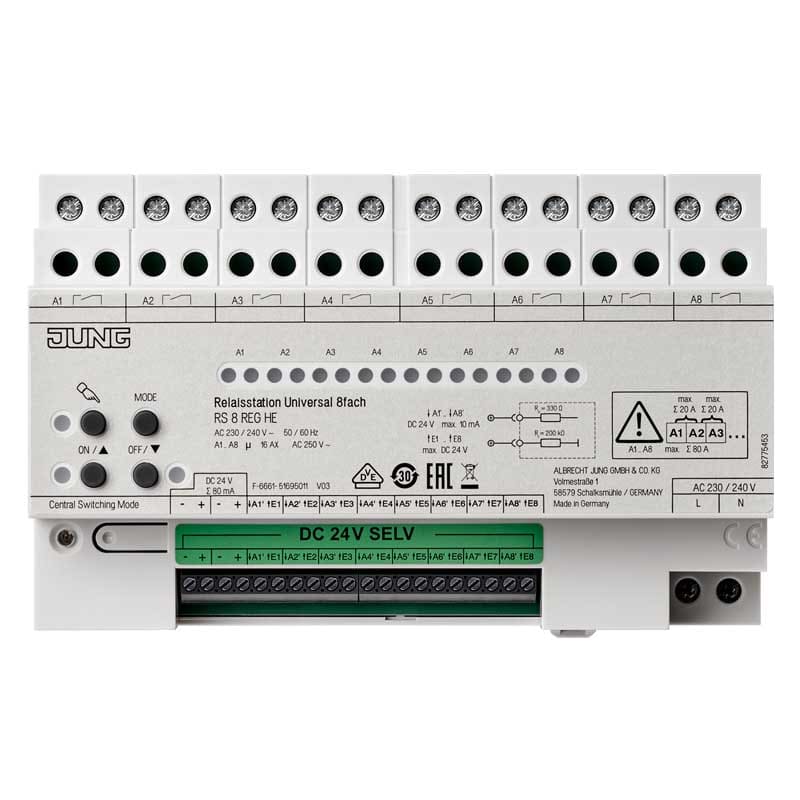 EURO UNITECH ELEKT - UEKRS8REGHE Relaisstation Universal 8fach REG