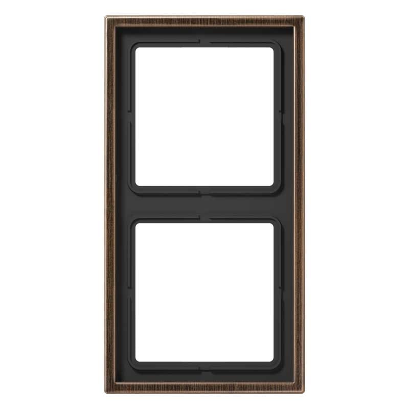 EURO UNITECH ELEKT - UEKME2982AT PLACCA 2 MODULI, OTTONE ANTICATO