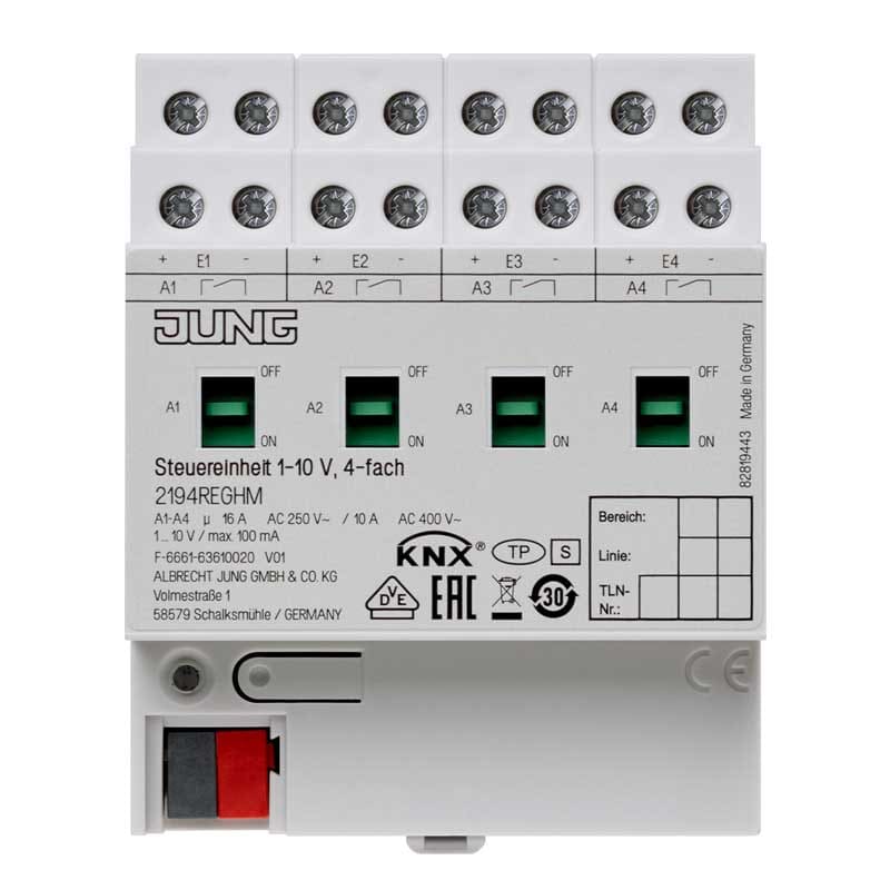 EURO UNITECH ELEKT - UEK2194REGHM UNITA DI COMANDO E DIMMER. KNX 1-10V