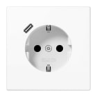 EURO UNITECH ELEKT - UEKLS1520-18CWW PRESA SCHUKOR, 1 CONN.CARICAB. USB C