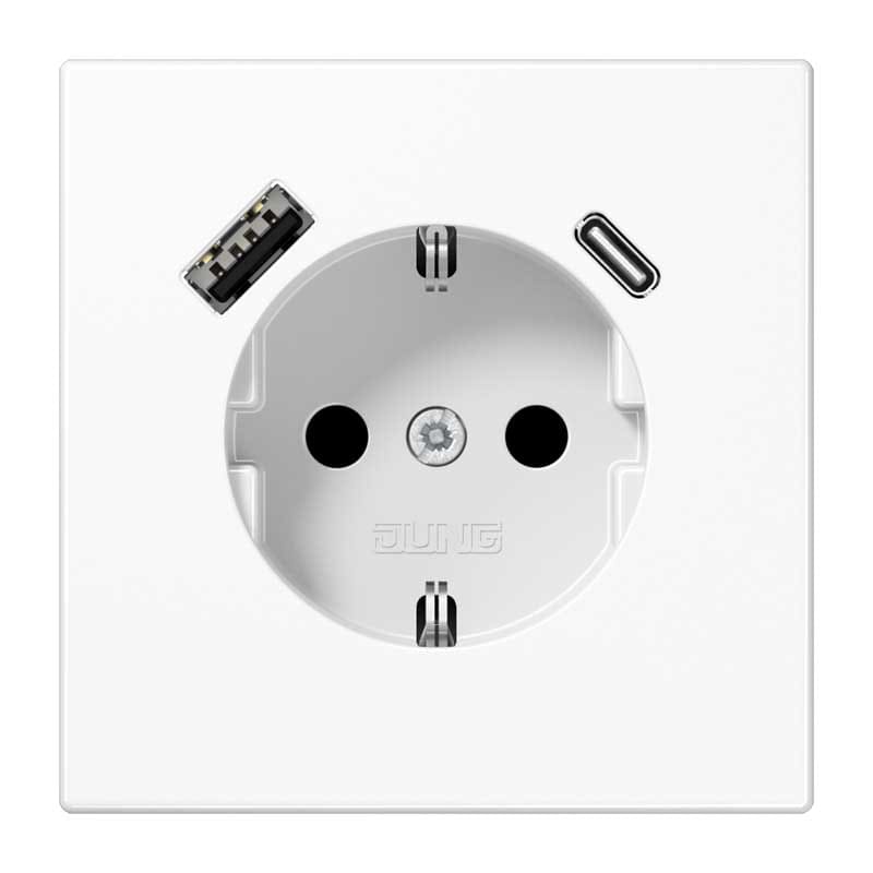 EURO UNITECH ELEKT - UEKLS1520-15CAWW SCHUKO(R)-Steckdose mit USB Typ AC