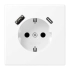 EURO UNITECH ELEKT - UEKLS1520-15CAWWM PRESA SCHUKOR, 2 CONN.CARICAB. USB AC