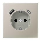 EURO UNITECH ELEKT - UEKES1520-15CA PRESA SCHUKOR, 2 CONN.CARICAB. USB AC