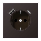 EURO UNITECH ELEKT - UEKAL1520-15CAD PRESA SCHUKOR, 2 CONN.CARICAB. USB AC