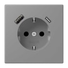 EURO UNITECH ELEKT - UEKLC1520-15CA203 PRESA SCHUKOR, 2 CONN.CARICAB. USB AC