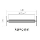 DKC-RAMBLOCK - RMBR5PFC6181 PORTA DISTRIBUZIONE 600X180 DIN 26 MODUL