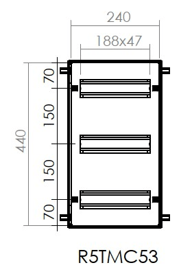 DKC-RAMBLOCK - RMBR5TMC53 TELAIO 10 MODULI X 3