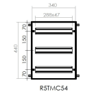 DKC-RAMBLOCK - RMBR5TMC54 TELAIO 16 MODULI X 3