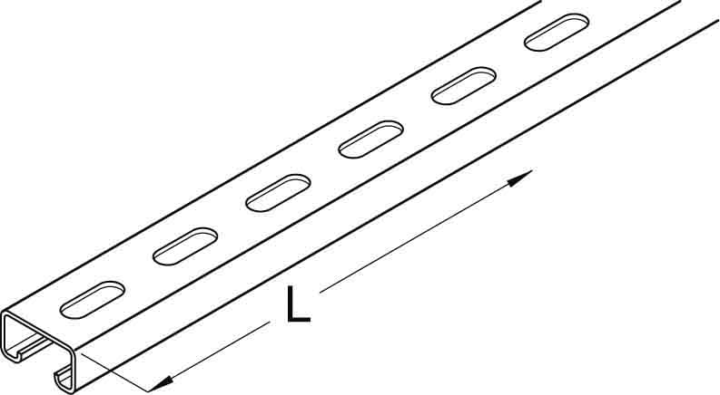 DIETZEL - DIE077865 Ankerschiene, gelocht, Schlitzweite 18mm