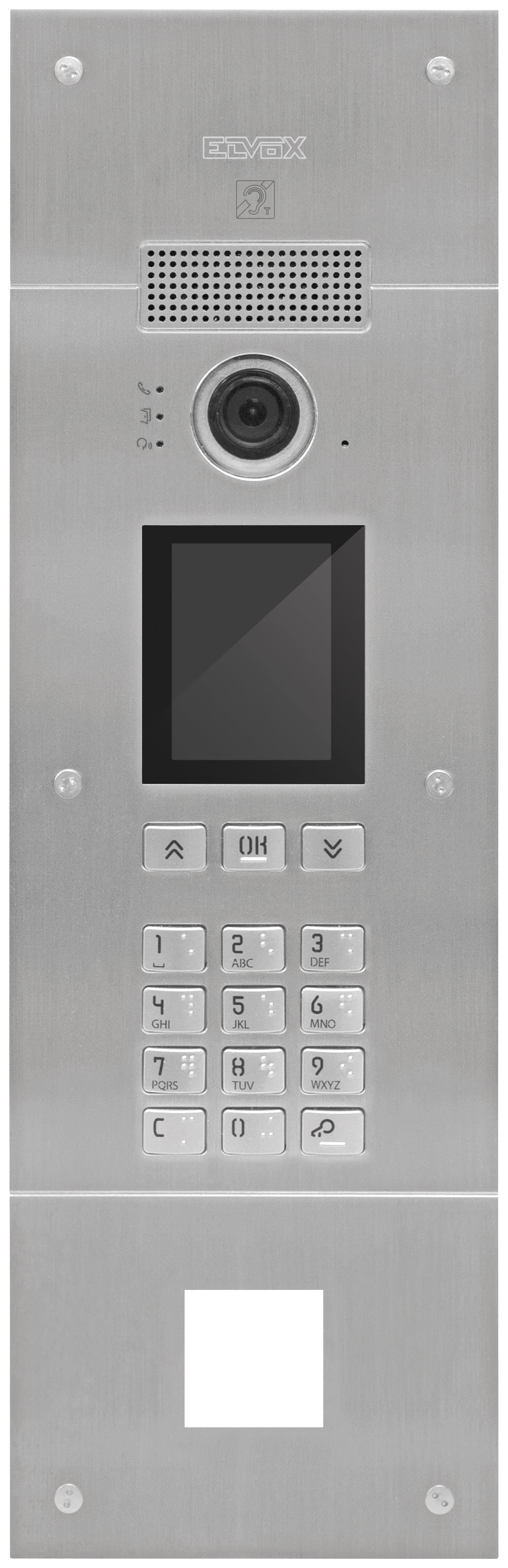 VIMAR SPA - VIW40414 Targa Pixel Up A/V IP foro let. 4x4 inox