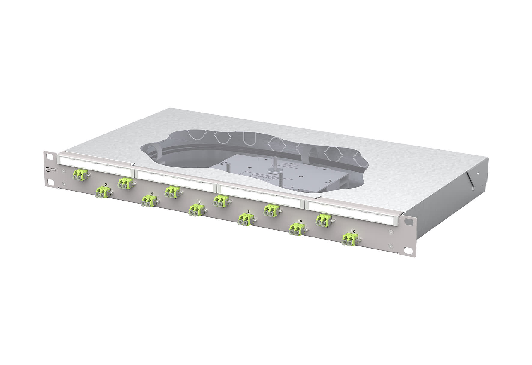 Metz - MEZ1504587M12-F OpDAT fix2 Patchfeld splice 12xLC-D OM5
