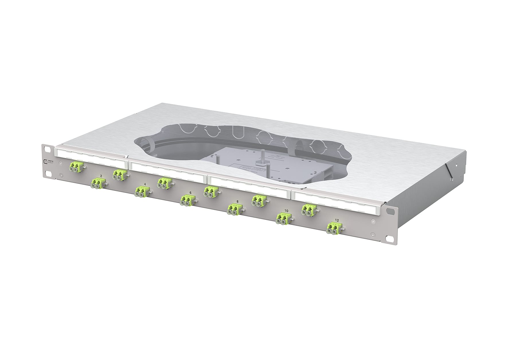 Metz - MEZ1504587M12-F OpDAT fix2 Patchfeld splice 12xLC-D OM5
