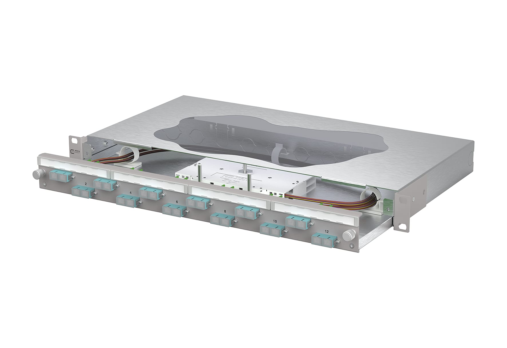 Metz - MEZ150465BA12-F OpDAT slide2 Patchfeld splice 12xSC-D OM