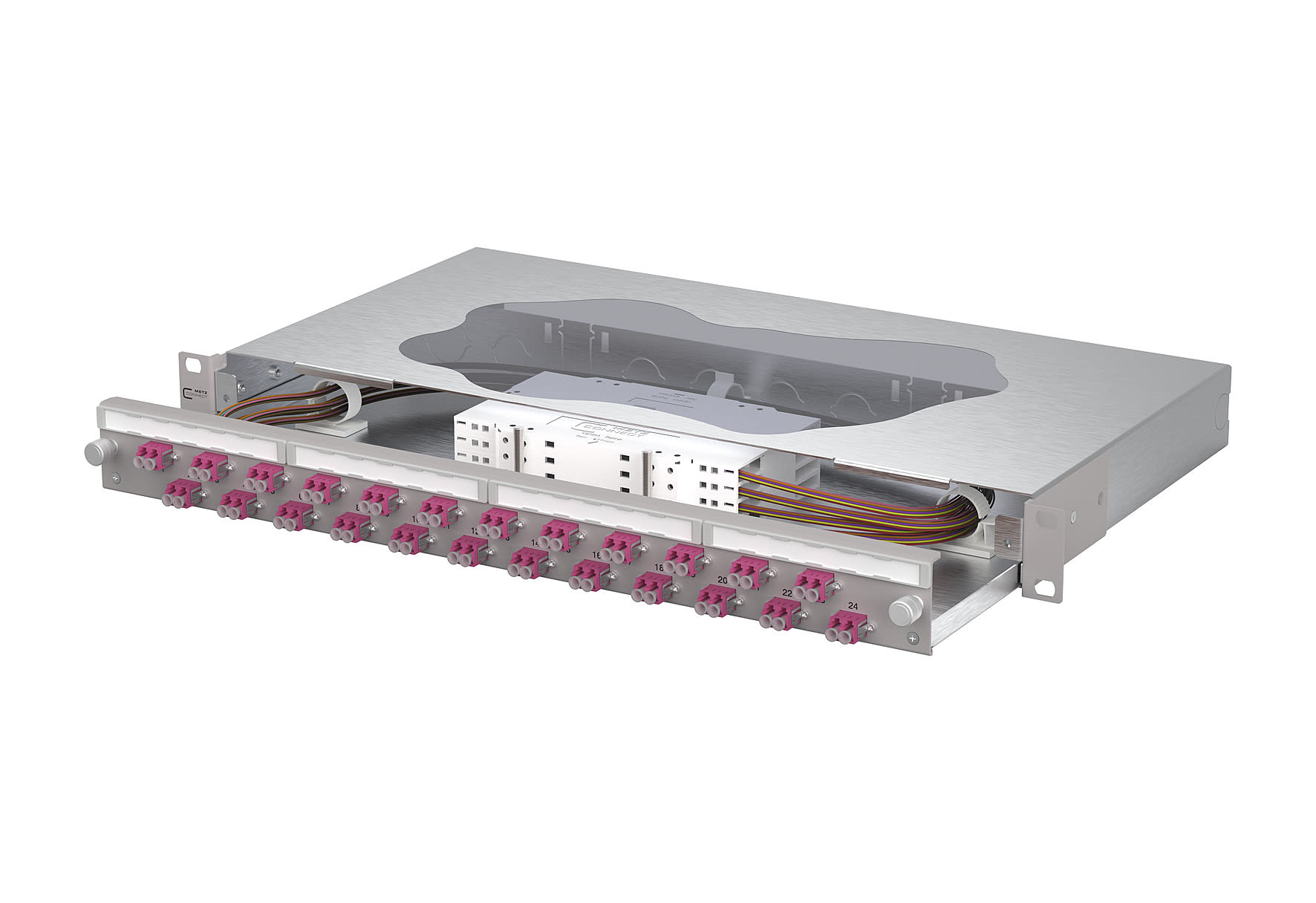 Metz - MEZ1504677524-E OpDAT slide2 Patchfeld splice 24xLC-D OM