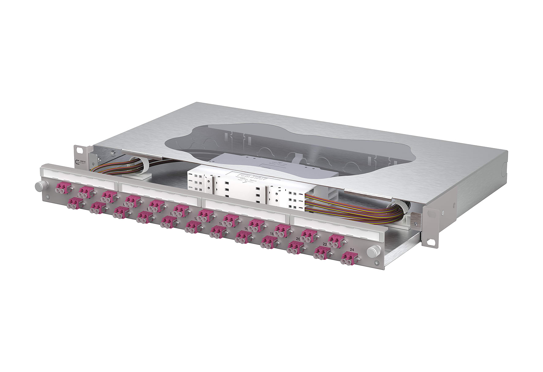 Metz - MEZ1504677524-E OpDAT slide2 Patchfeld splice 24xLC-D OM