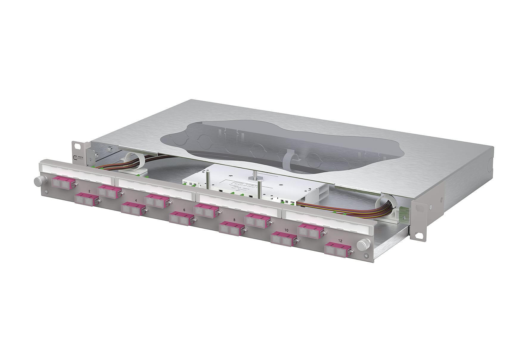 Metz - MEZ150467BB12-F OpDAT slide2 Patchfeld splice 12xSC-D OM