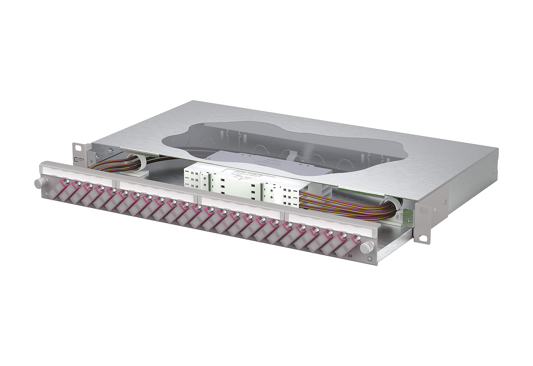 Metz - MEZ150467BB24-E OpDAT slide2 Patchfeld splice 24xSC-D OM