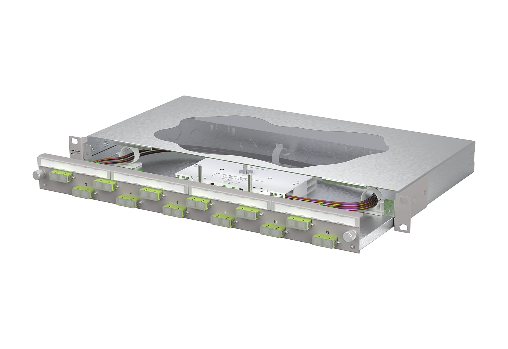 Metz - MEZ150468BM12-F OpDAT slide2 Patchfeld splice 12xSC-D OM