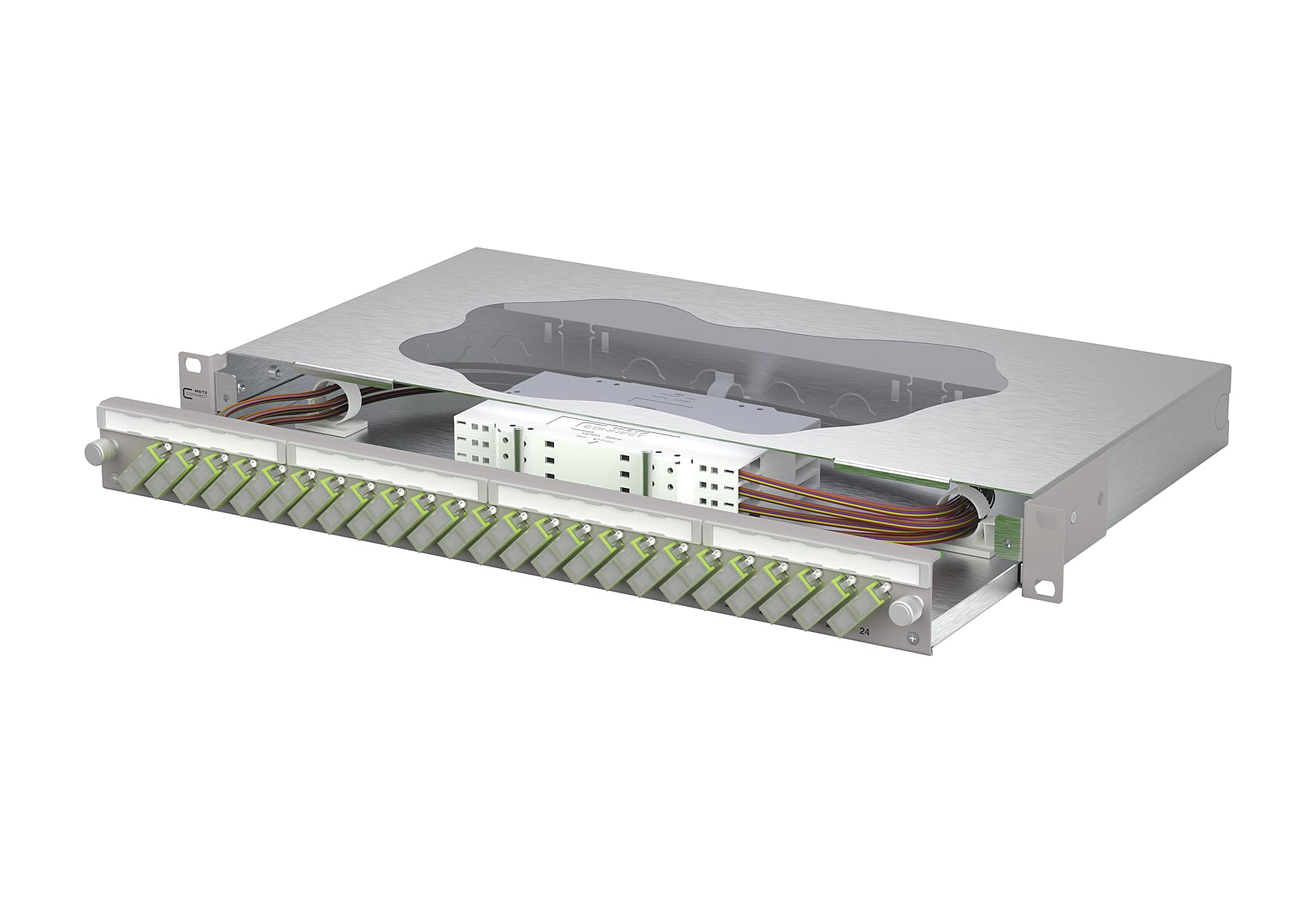 Metz - MEZ150468BM24-E OpDAT slide2 Patchfeld splice 24xSC-D OM