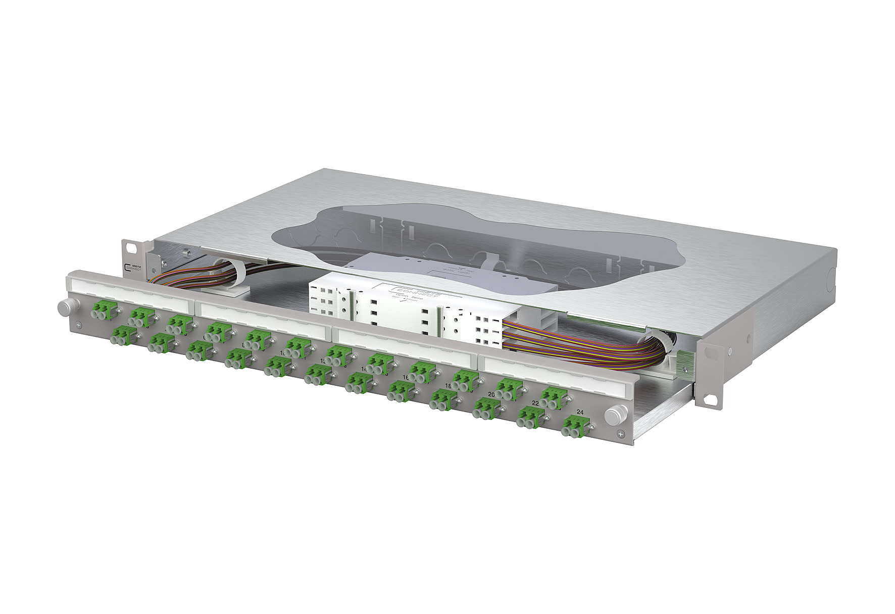 Metz - MEZ1504697624-E OpDAT slide2 Patchfeld splice 24xLC-D AP