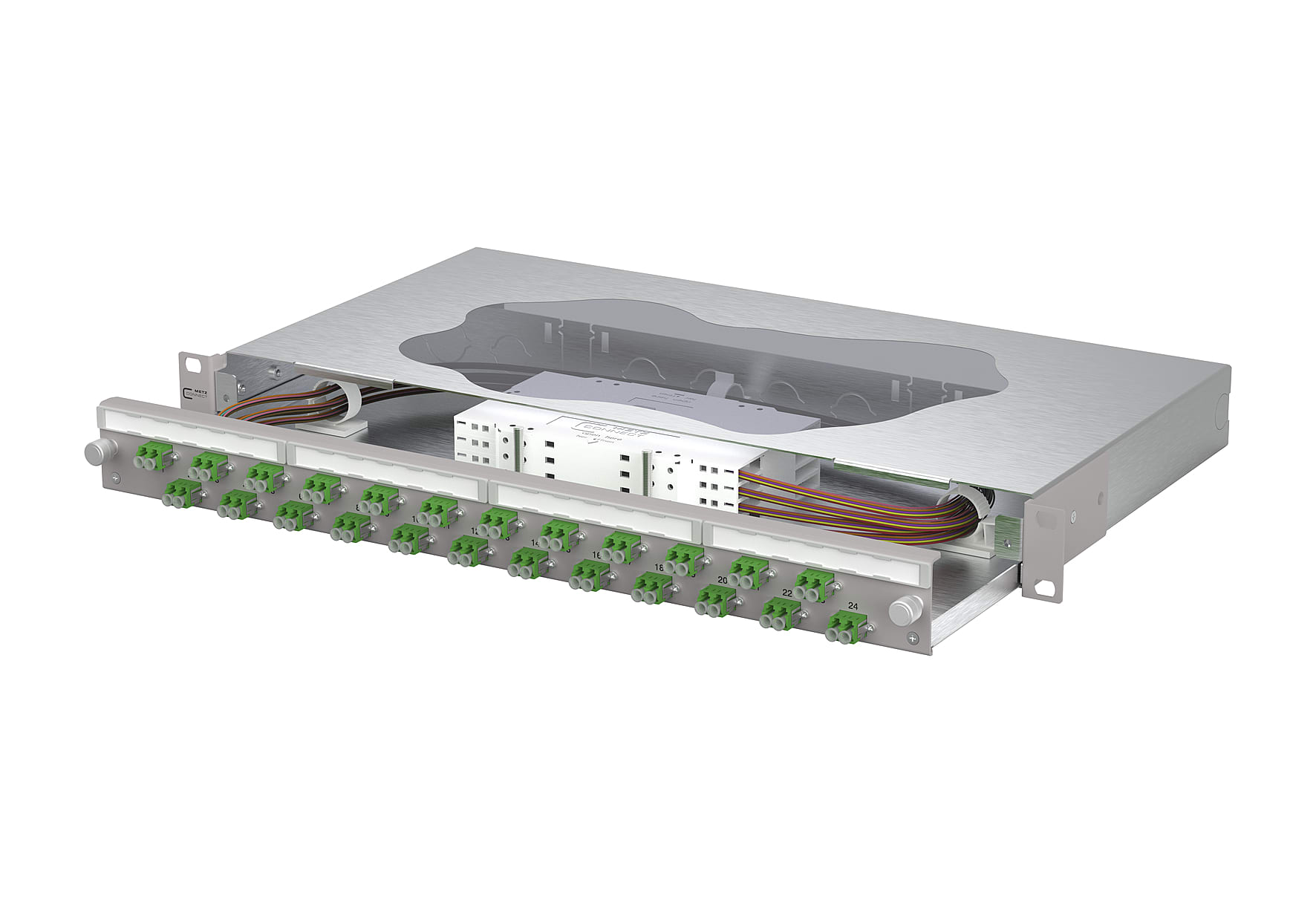 Metz - MEZ1504697624-E OpDAT slide2 Patchfeld splice 24xLC-D AP