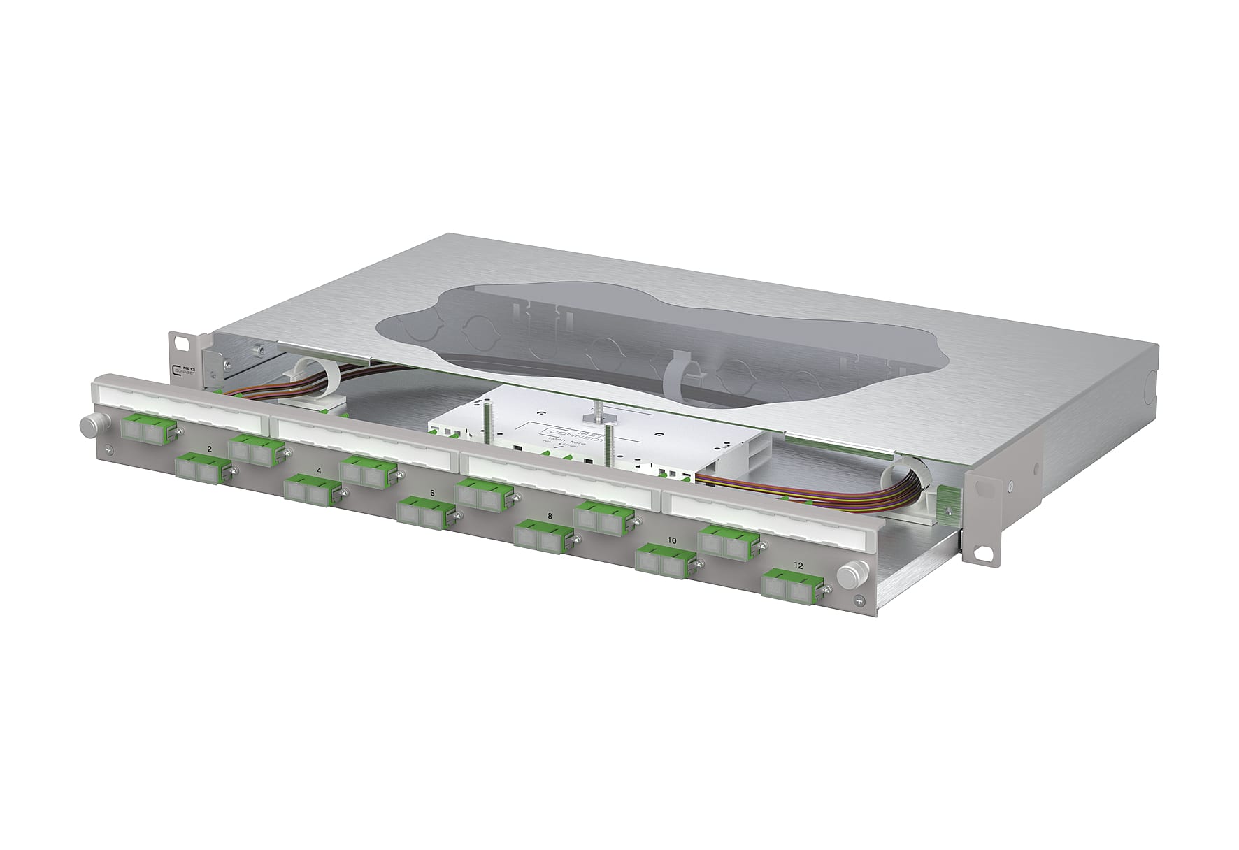 Metz - MEZ150469F212-F OpDAT slide2 Patchfeld splice 12xSC-D AP