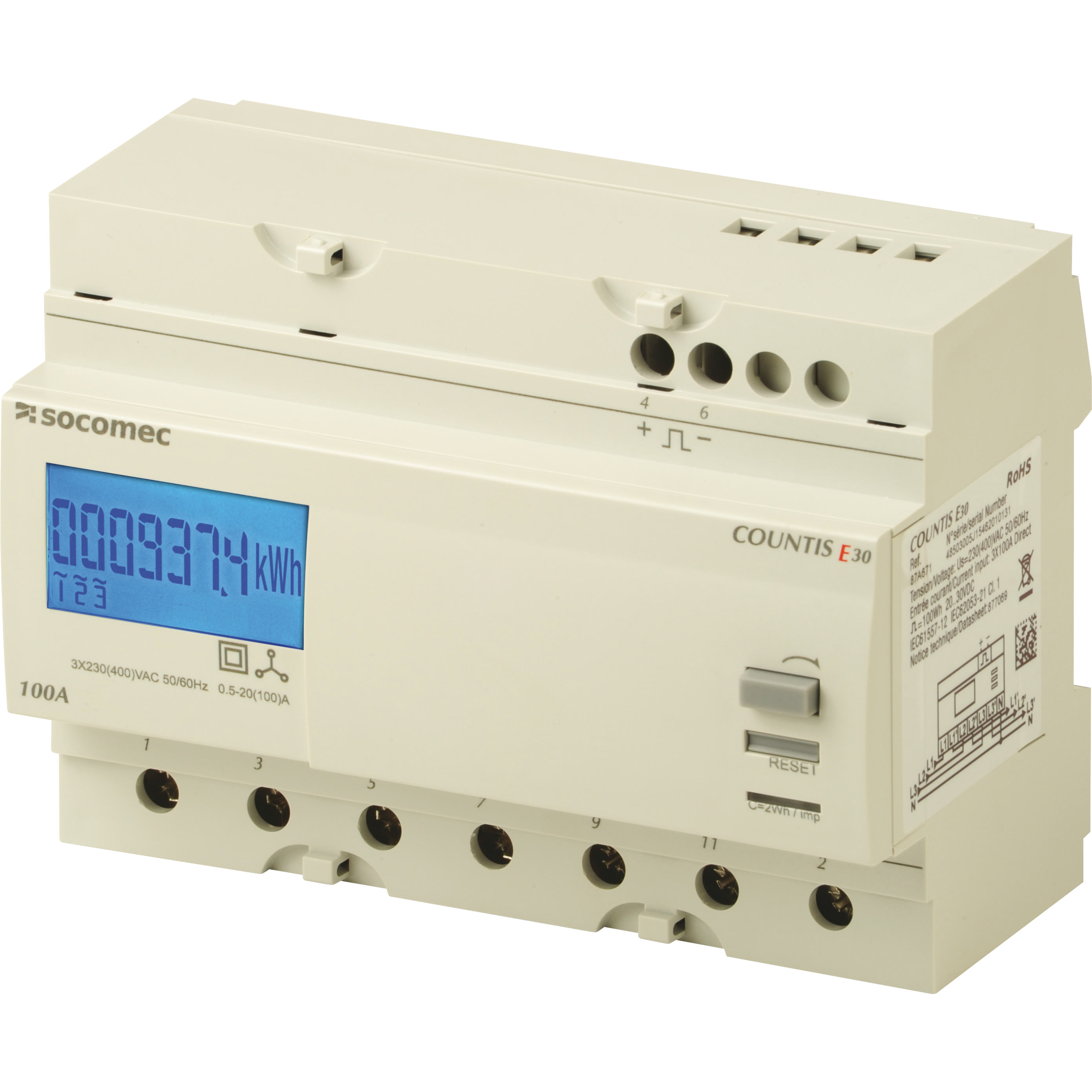 SOCOMEC - SOC48503005 COUNTIS E30 TRIFASE 100A 400VAC - IN ESA