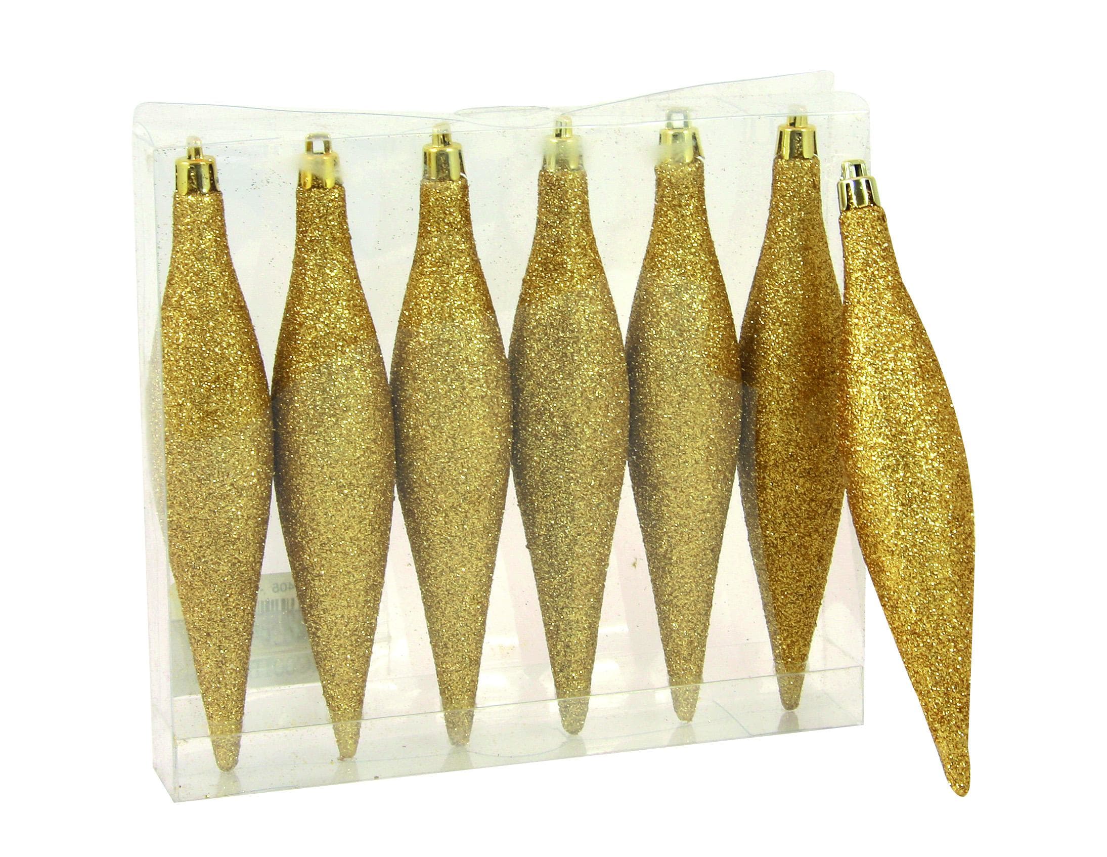 GIOCOPLAST NATALE SP - GCP40509852 CONFEZIONE 6 GHIACCIOLI ORO CM.16