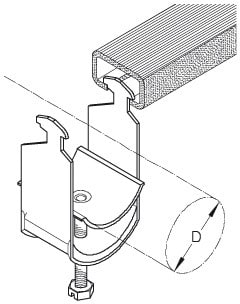 DIETZEL - DIE015194 Kabelschelle, fA1/4r A 52-56 mm, C-Prof