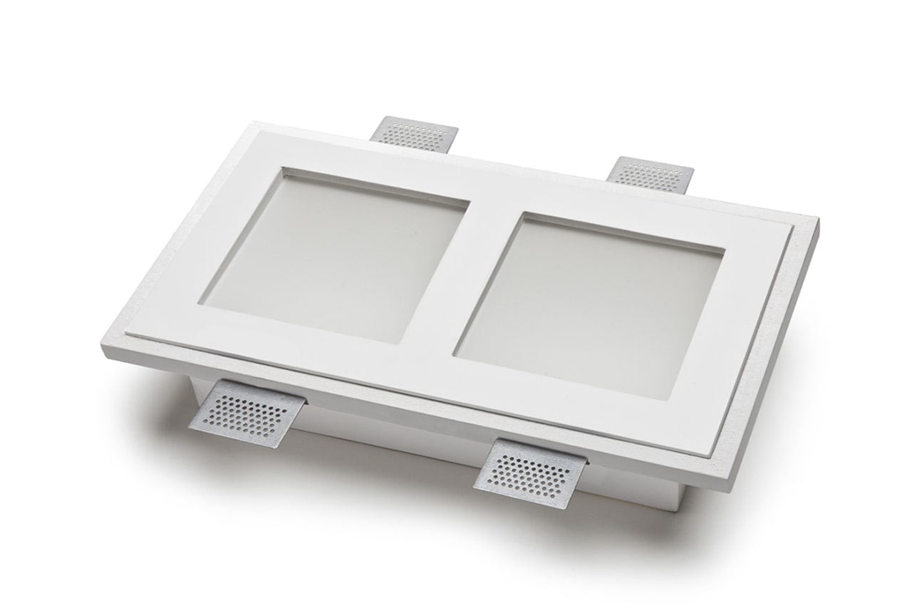 BELFIORE SRL - NVT4052-3003 Lampada in CRISTALY con parte elettrica a LED a incasso a plafone e a parete dal design moderno con diffusore in vetro.