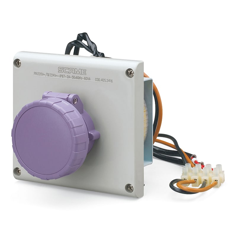 SCAME PARRE SPA - SCA405.2416 PRESA INCASSO OMNIA 2P 16A IP67 C/TRASF.