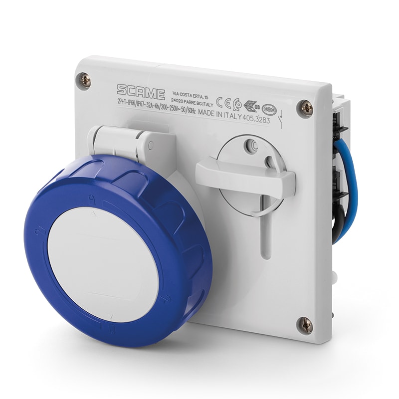 SCAME PARRE SPA - SCA405.3283 PRESA INCASSO OMNIA 2P+T 32A 6H IP67