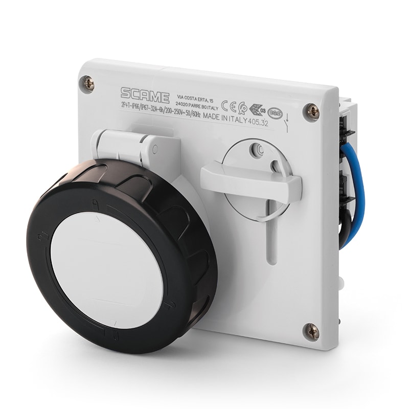 SCAME PARRE SPA - SCA405.16836 PRESA INCASSO OMNIA 2P+T 16A 7H IP67