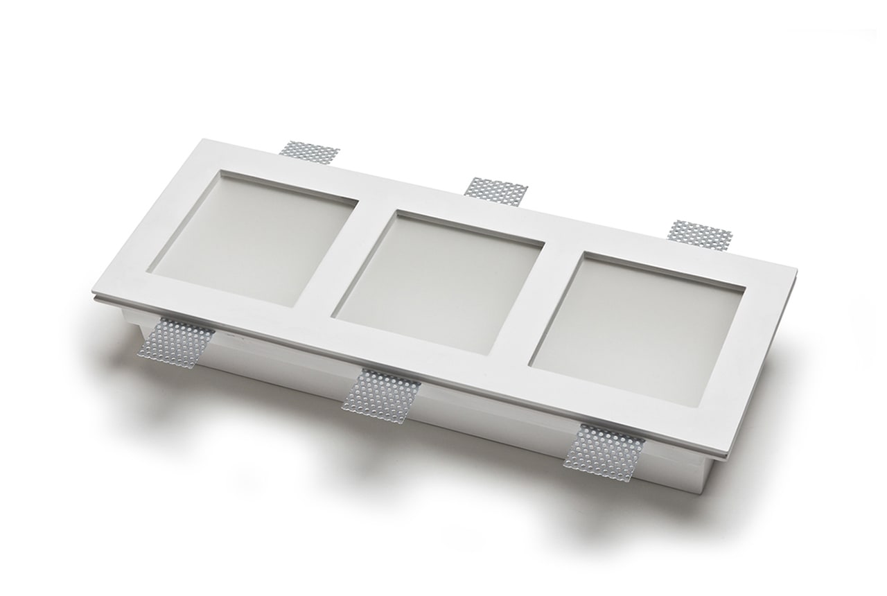 BELFIORE SRL - NVT4054-3003 Lampada in CRISTALY con parte elettrica a LED a incasso a plafone e a parete dal design moderno con diffusore in vetro.