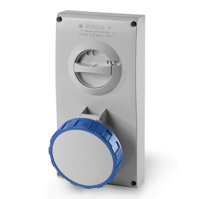 SCAME PARRE SPA - SCA405.6374 PRESA INCASSO OMNIA 63A 3P+T 9H IP67