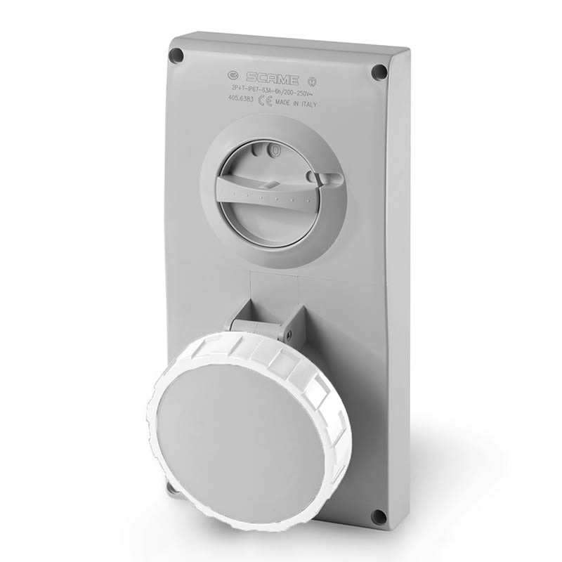 SCAME PARRE SPA - SCA405.63833 PRESA INCASSO OMNIA 63A 2P+T 12h IP67