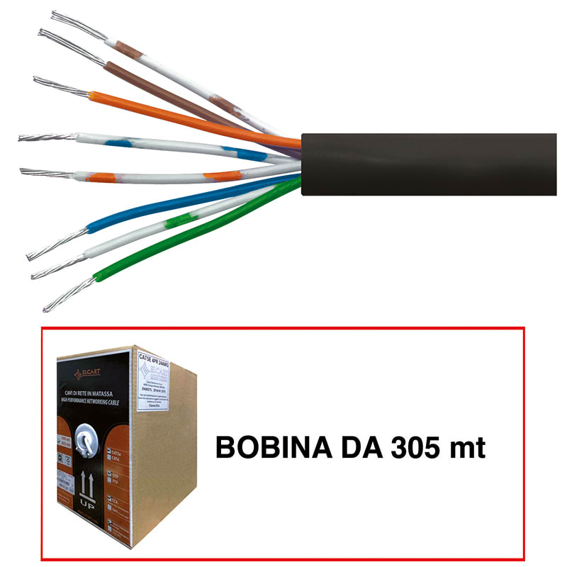 ELCART DISTRIBUTION - ERT404075000 CAVO CAT5E UTP RIGIDI 305M ESTERN