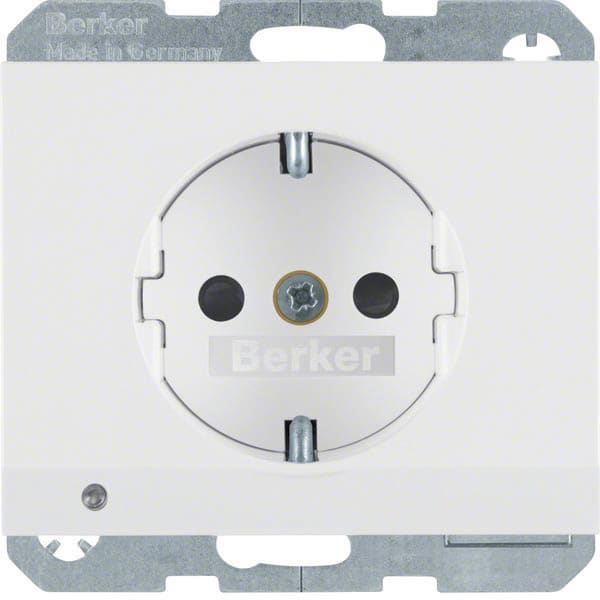 BERKER - BRK41097009 P.SCHUKO + LED K1 BIA.POL.