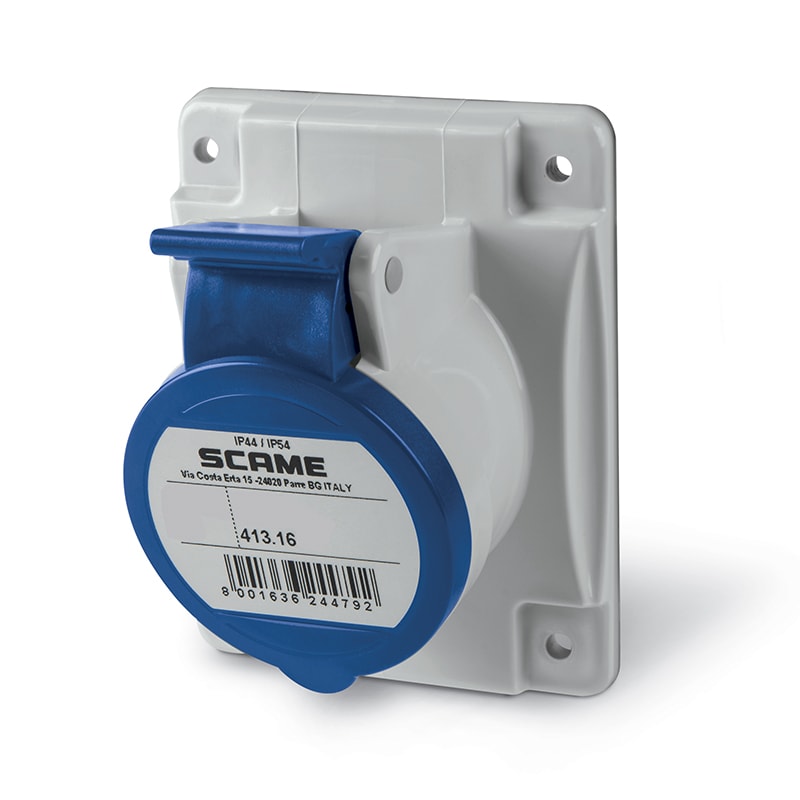 SCAME PARRE SPA - SCA413.1664H PRESA INCASSO 3P+T IP44 16A 9H 200-250V
