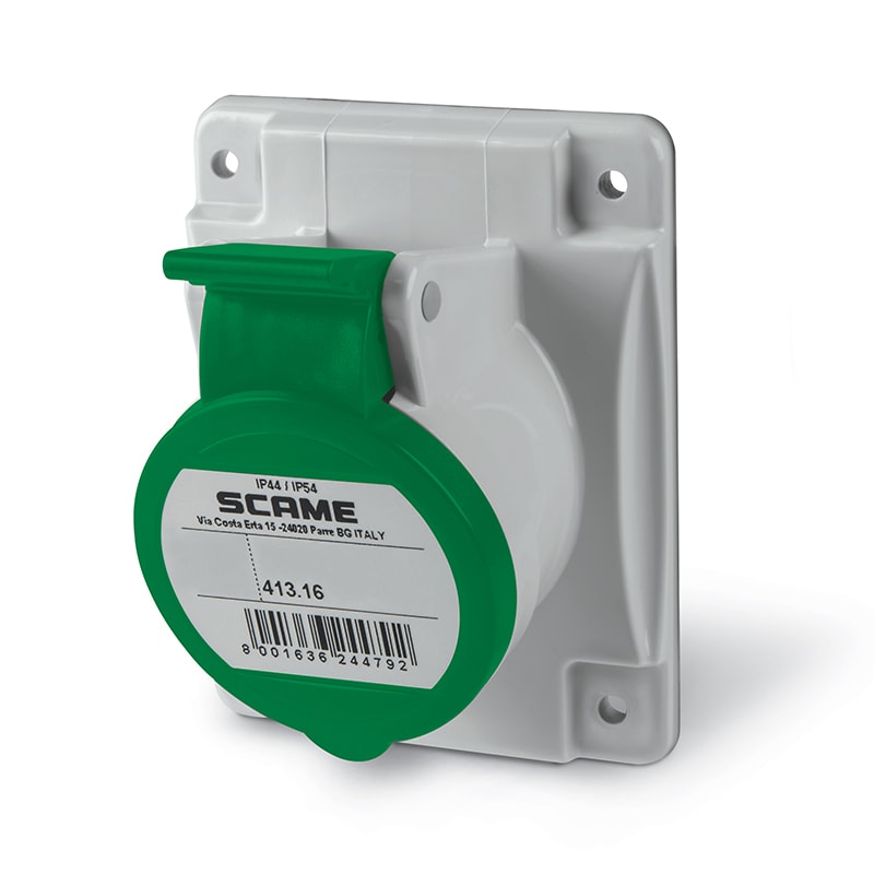 SCAME PARRE SPA - SCA413.16661 PRESA FISSA 3P+T IP44 16A 10H >50V CA