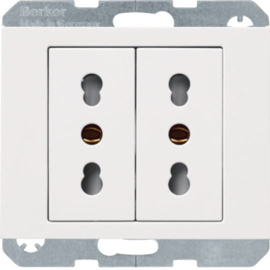 BERKER - BRK41397009 PRESA ITA + T DOPPIA 10 A/16 A K1 BILUC.