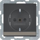 BERKER - BRK41496086 P.SCHUKO Q1/Q3 ANTRACITE VELLUTO, VERN.