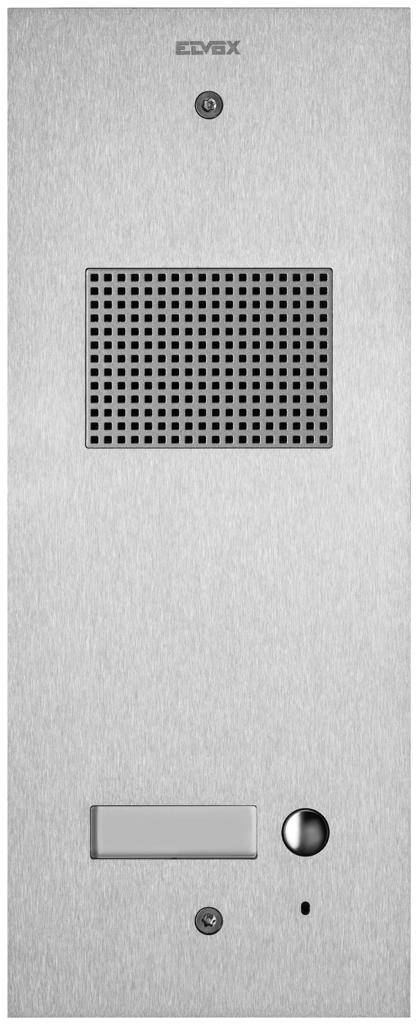 VIMAR SPA - VIW41501 Placca Steely 2F+ audio 1 puls. acciaio