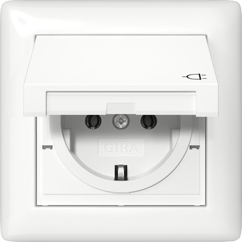 GIRA - GIR415703 SCHUKO CC + KIT IP44 + PLACCA 1X GIRA ST
