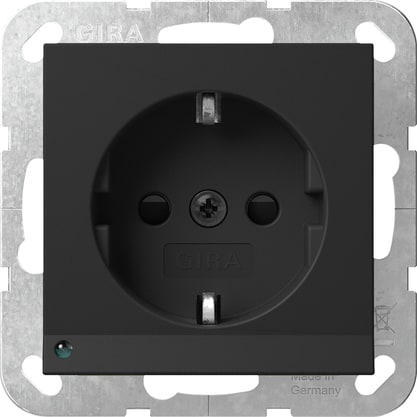 GIRA - GGI4170005 SCHUKO LAMPADA LED + SP SYSTEM 55 NERO O