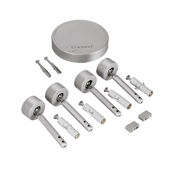 LINEA LIGHT (ILED) - ILDTR4109-5 SET FISSAG+ALIM.PARETE 150MM GRIGIO