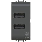 4 BOX SRL - 4BX4B.G12.USB.24 USB 2.4 GEWISS CHORUS NERA