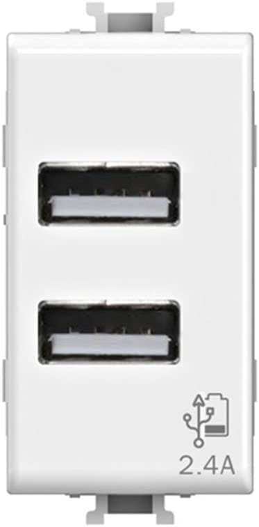 4 BOX SRL - 4BX4B.AM.USB.24 USB 2.4 BTICINO MATIX BIANCA